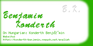 benjamin konderth business card